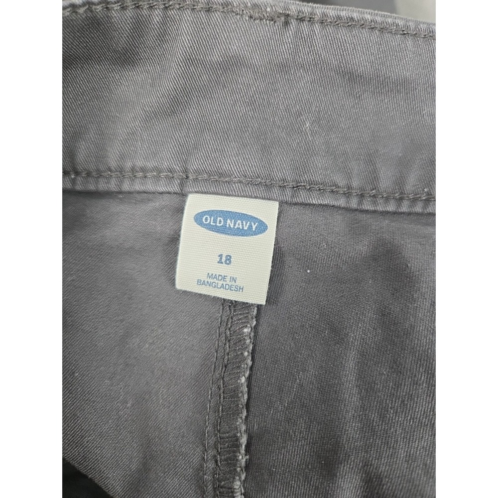 OLD NAVY Crop Capri Chino Pants‎ Womens 18 Charcoal Gray Comfort Stretch NEW - Picture 5 of 11